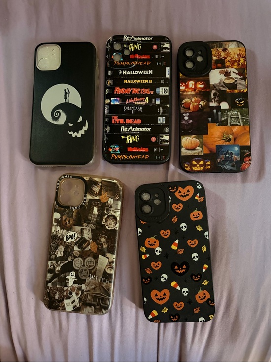 SHEIN Other - SHEIN Black Halloween iPhone 11 Case Pack with Orange & White Accents